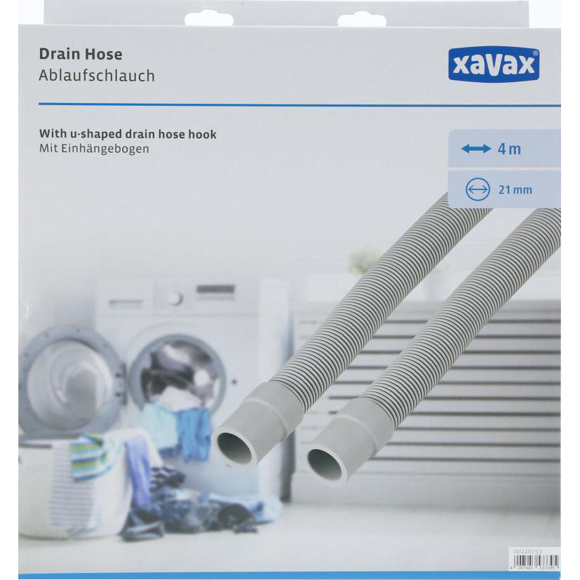 XAVAX Drain Hose for Washing Machine/Dish Washer 4.0 m