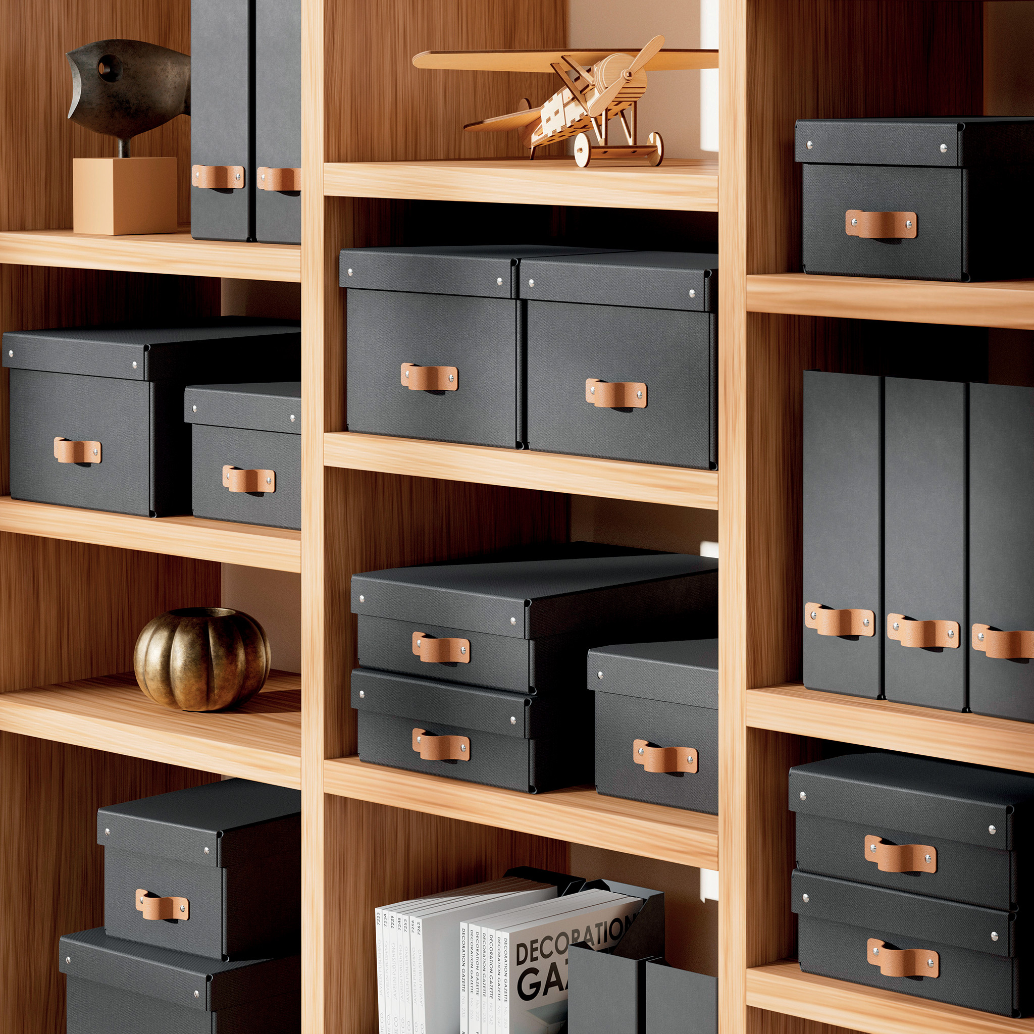 LEITZ Arkivboks Puro small antrasitt (2)