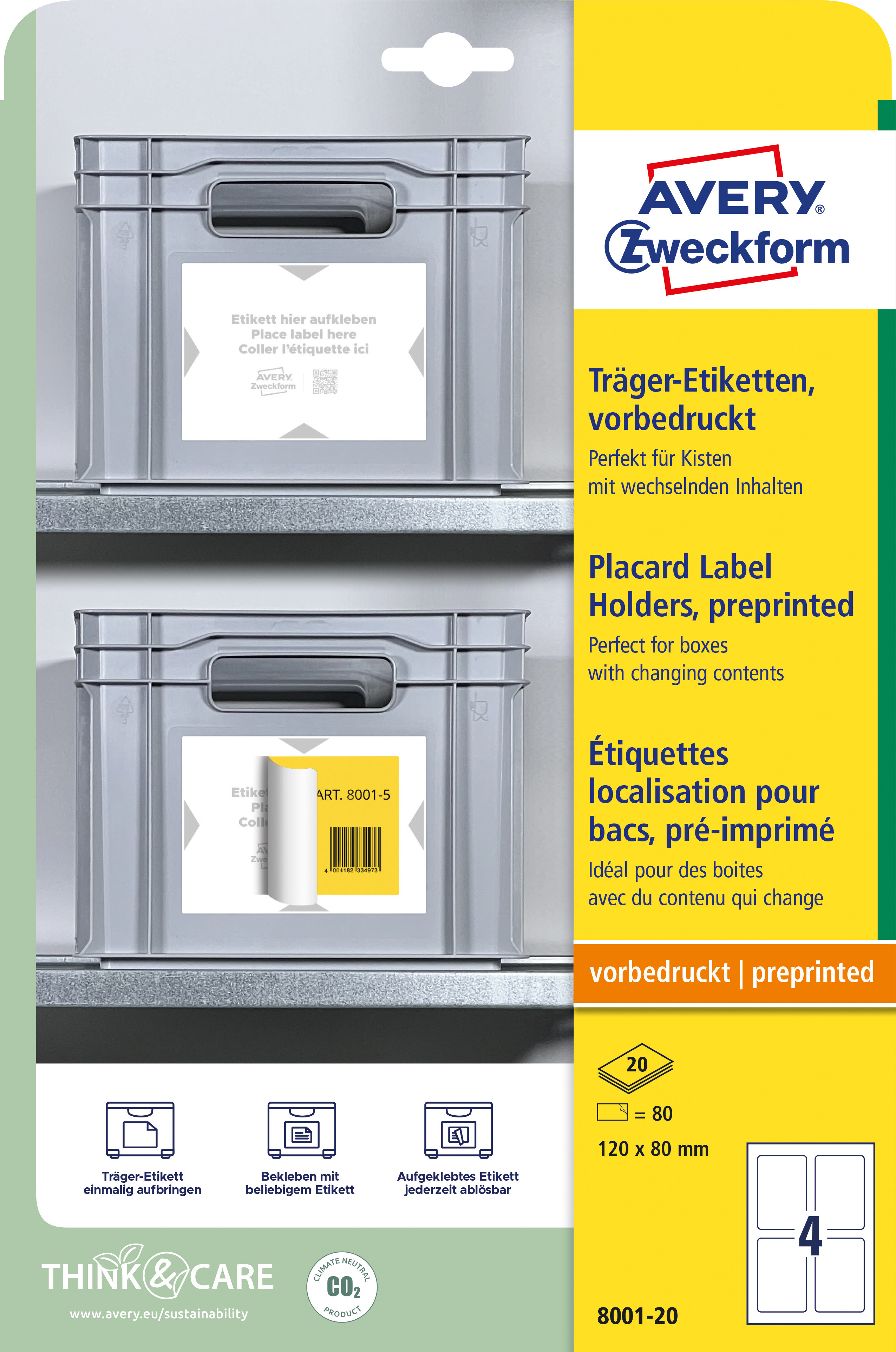 Avery Etikettholdere 120x80 mm (80)