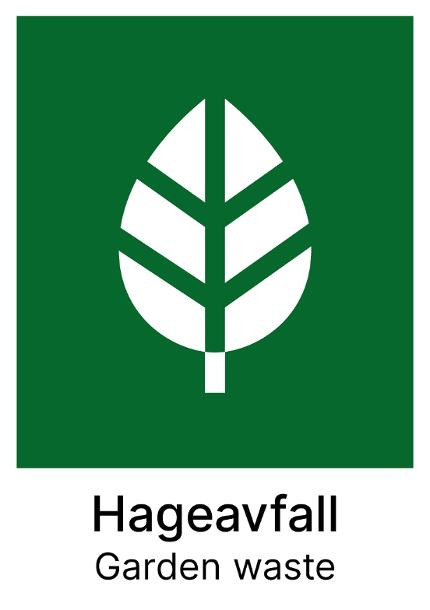 BildeKildesorteringsetikett Hageavfall