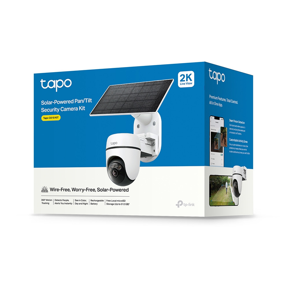 BildeTP-LINK Tapo Solar-Powered Pan/Tilt Security Camera Kit