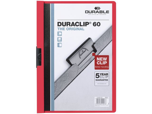 Klemmappe Duraclip A4 60 Ark Sort (25 stk)