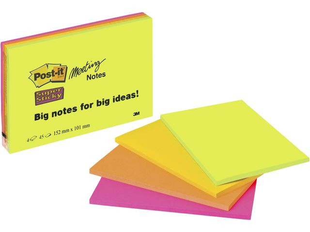 BildeNotatblokk Post-It Ssn 101X152 Ass (4 stk)