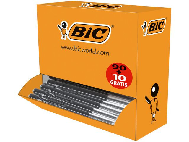 Kulepenn Bic M10 Clic M Sort (100 stk)