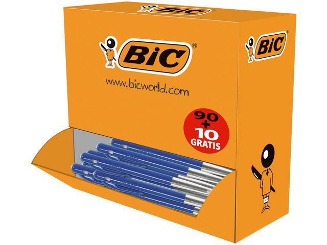 Kulepenn Bic M10 Clic M Blå (100 stk)