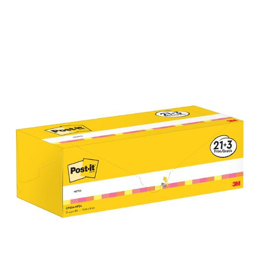 Notatblokk Post-It 76X76 Neon Ass (24 stk)