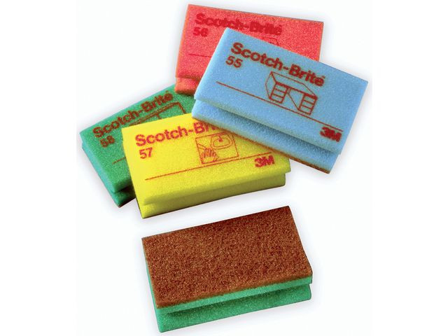 Skuresvamp Scotch-Brite 55 70X130Mm Blå (10 stk)