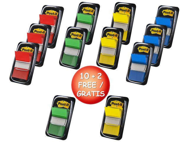 Index Post-It 610 Bred Assortert (12 stk)