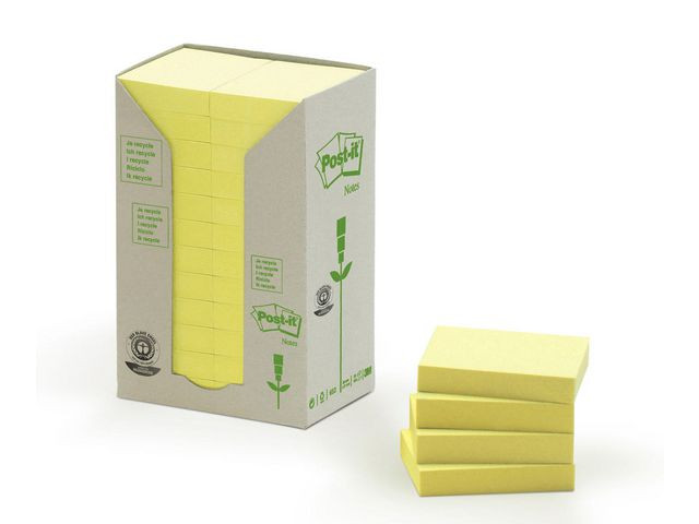 Notatblokk Post-It 38X51 Resirk Cy (24 stk)