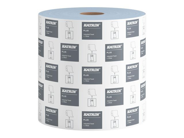 BildeIndustritørk Katrin Plus L 2L 344M Blå (2 ruller)