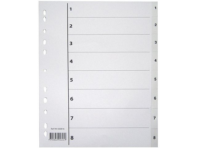 BildeRegister A4 Pp 1-8 M/Indeksark Hvit