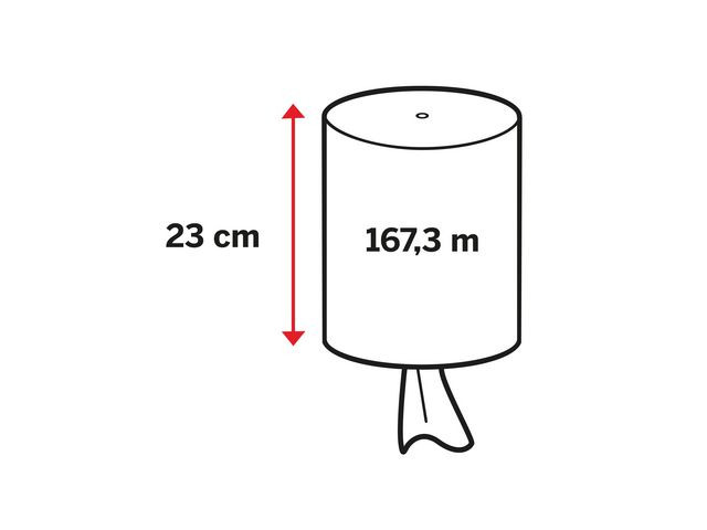 Tørkerull Katrin Plus M 2L U/Hylse 167M (6 ruller)