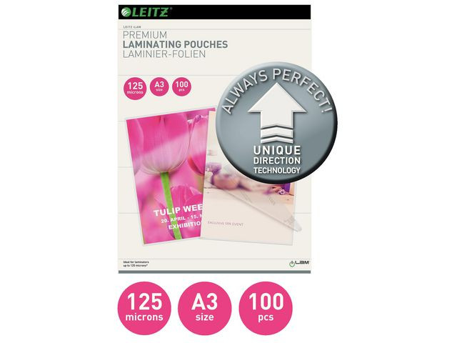 Leitz Lamineringslomme A3 UDT 125my (100)
