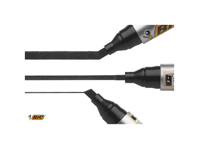 Merkepenn Bic Marking 2300 Skrå Sort (12 stk)