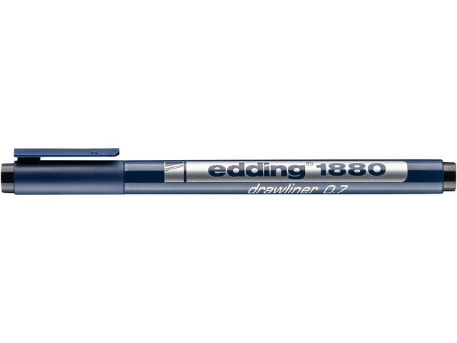 Fineliner Edding 1880 0,7Mm Sort (10 stk)