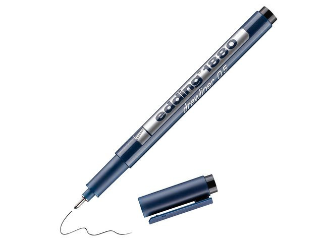 Fineliner Edding 1880 0,5Mm Sort