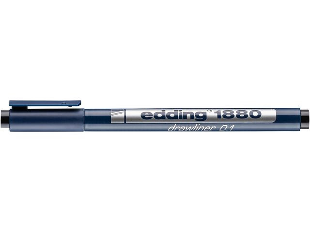 Fineliner Edding 1880 0,1Mm Sort (10 stk)