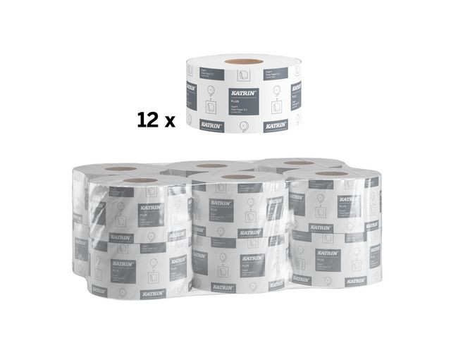 Toalettpapir Katrin Plus G S 2L 160M (12 stk)