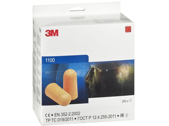 Ørepropper 3M 1100 Oransje 35 Db (2 stk/pk, 200 pakker)