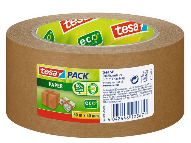 BildeEmb.tape Tesa Papir Strong 50Mmx50M Brun (6 ruller)
