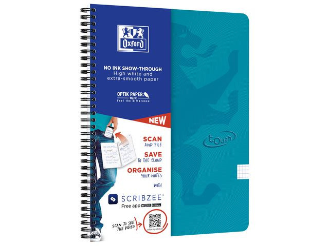 BildeNotatbok Oxford Touch A4+ 90G Rut Turkis (5 stk)