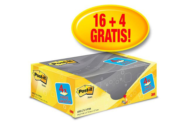 BildeNotatblokk Post-It 76X127 Cy (20 stk)