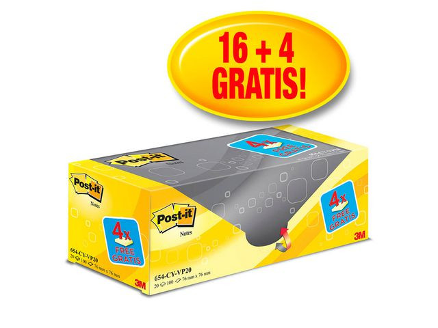 BildeNotatblokk Post-It 76X76 Cy (20 stk)