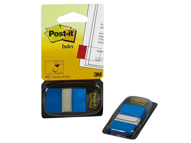 Index Post-It 680 Bred Blå