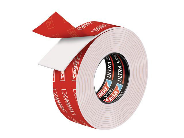 Monteringstape Tesa Sterk 19Mmx1,5M Hvit