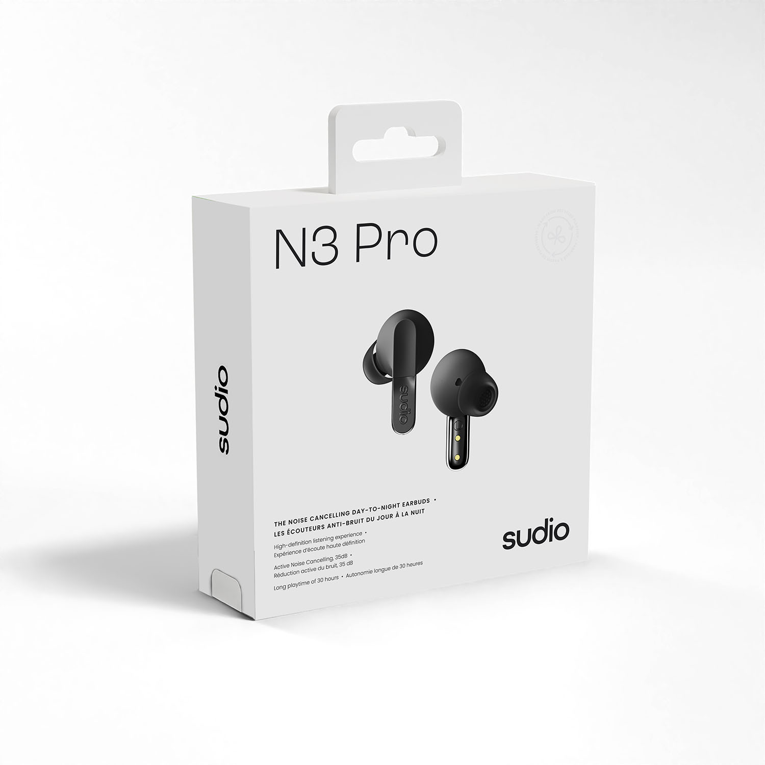 SUDIO Headphone N3 Pro Black In-Ear True Wireless