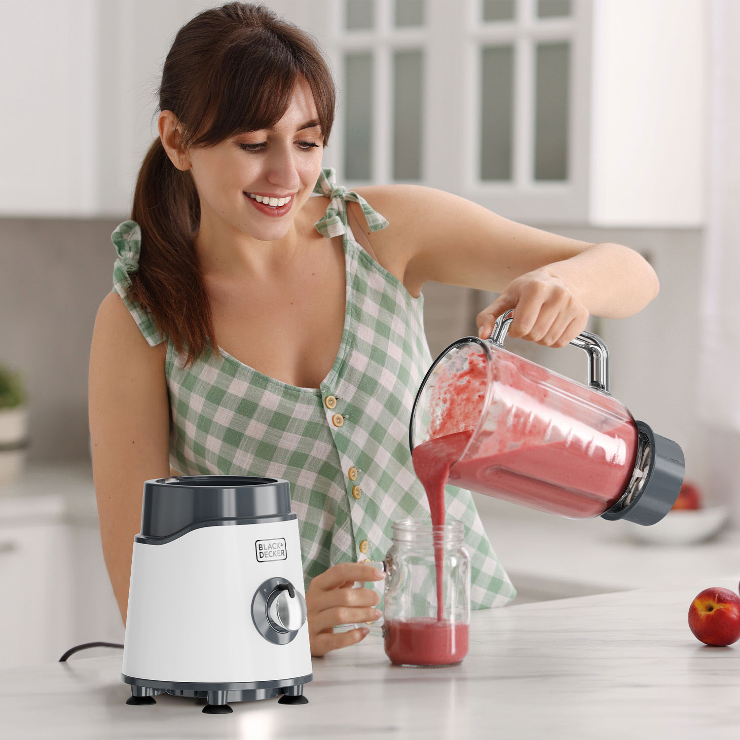 BLACK+DECKER Jar Blender 1000W White