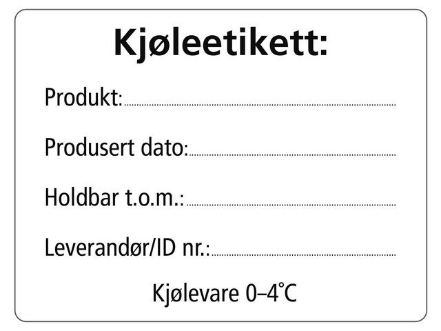 BildeEtikett Kjølevare 53X70Mm 500Stk