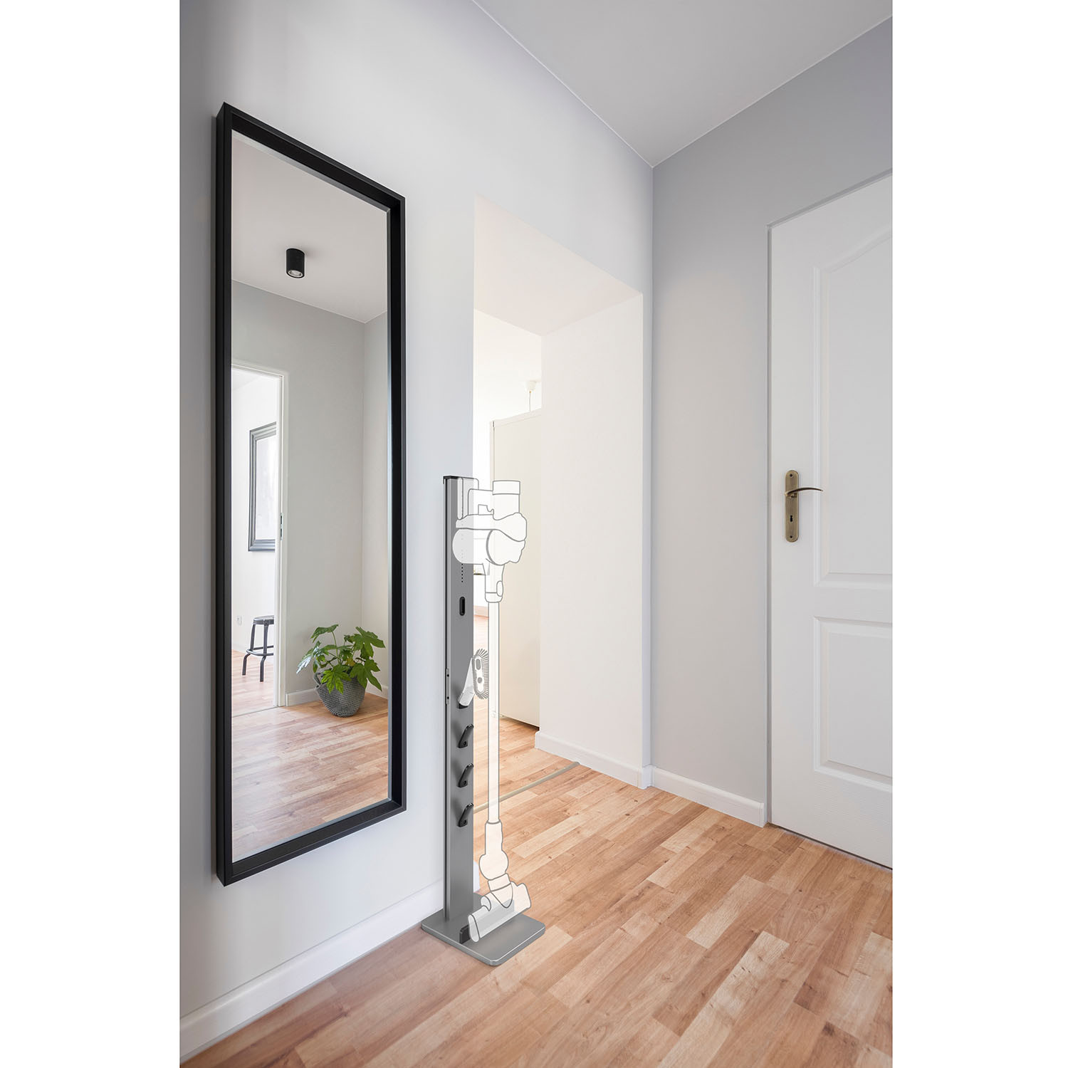 XAVAX Stand Organizer for Vacuum Cleaner Black/Silver