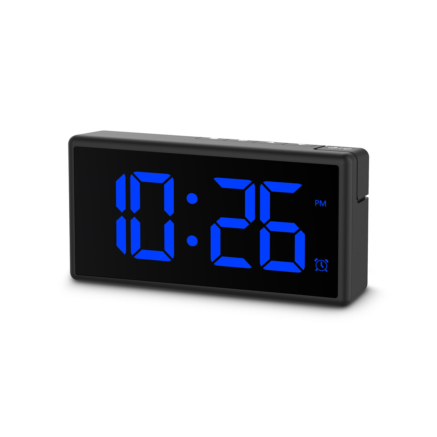 HAMA Digital Alarm Clock Ibiza Multi Colour Display Black