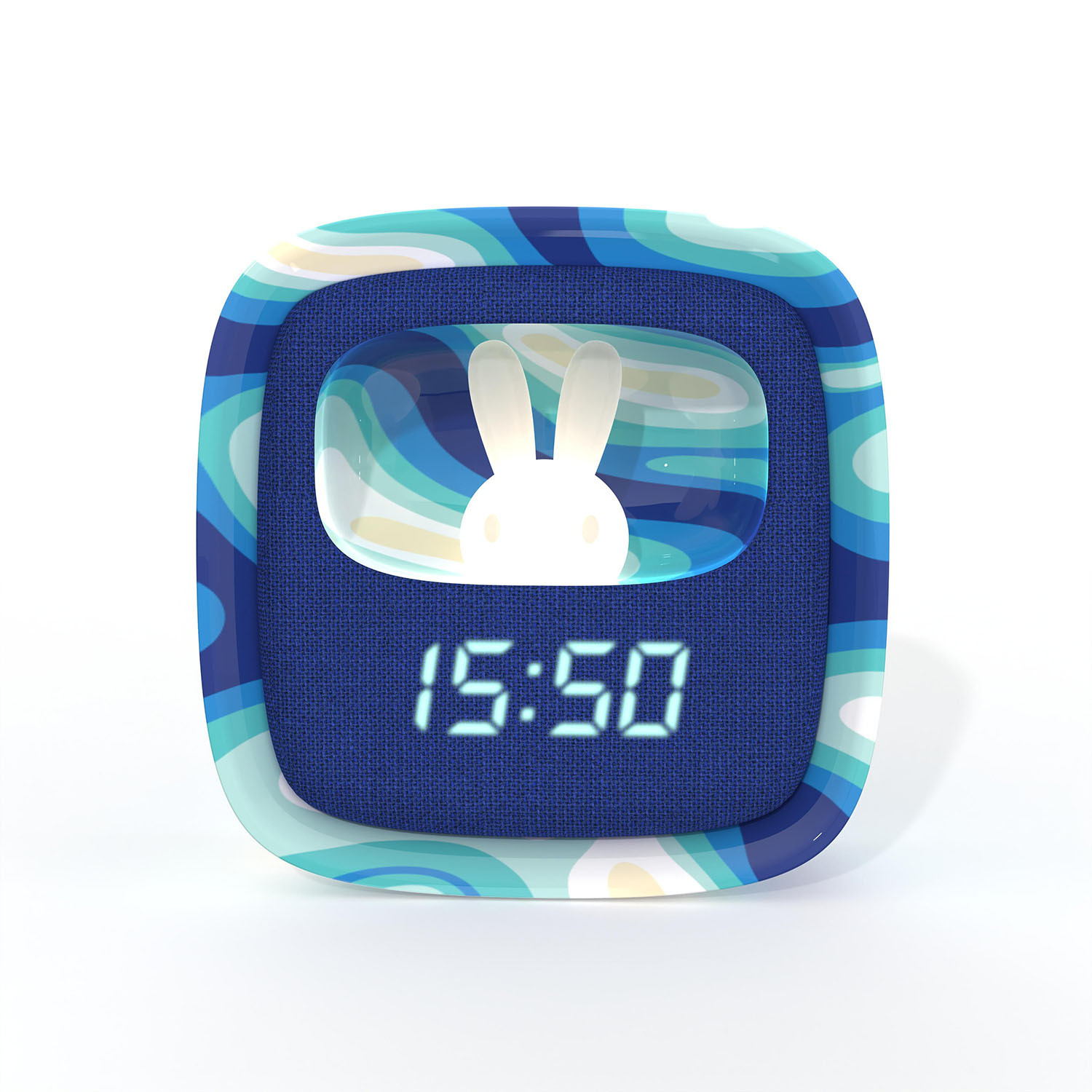 MOB Alarm Clock with Light Billy Clock Blue Wave