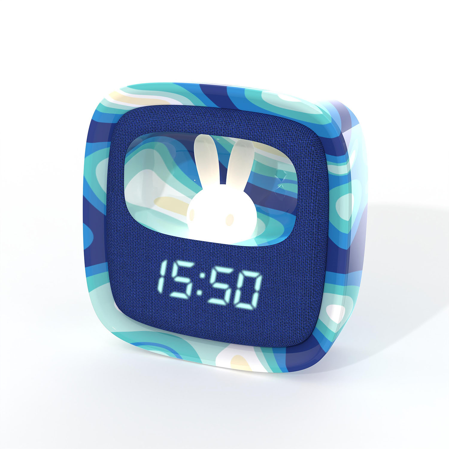 MOB Alarm Clock with Light Billy Clock Blue Wave