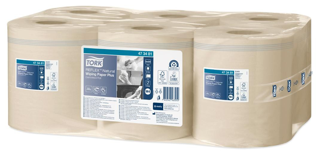 Tørkerull Tork Reflexp Natur 2L M4 150M (6 stk)