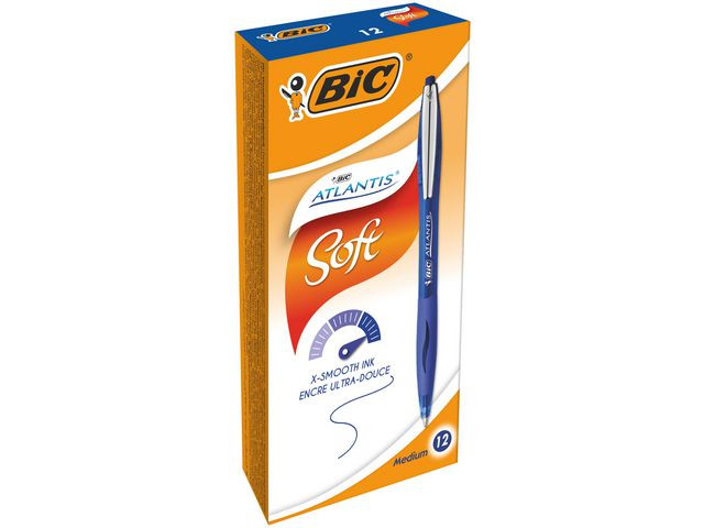 Kulepenn Bic Atlantis 1,0 Blå (12 stk)