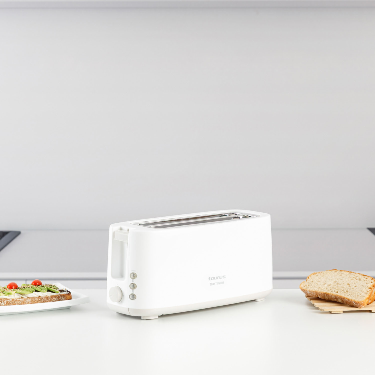 TAURUS Toaster Long Slot Toastissimo White