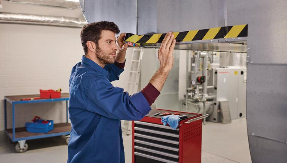 Varseltape Tesa 58133 Gul/Sort (6 stk)