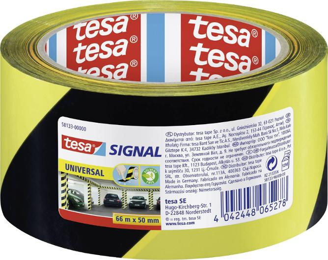 BildeVarseltape Tesa 58133 Gul/Sort (6 stk)