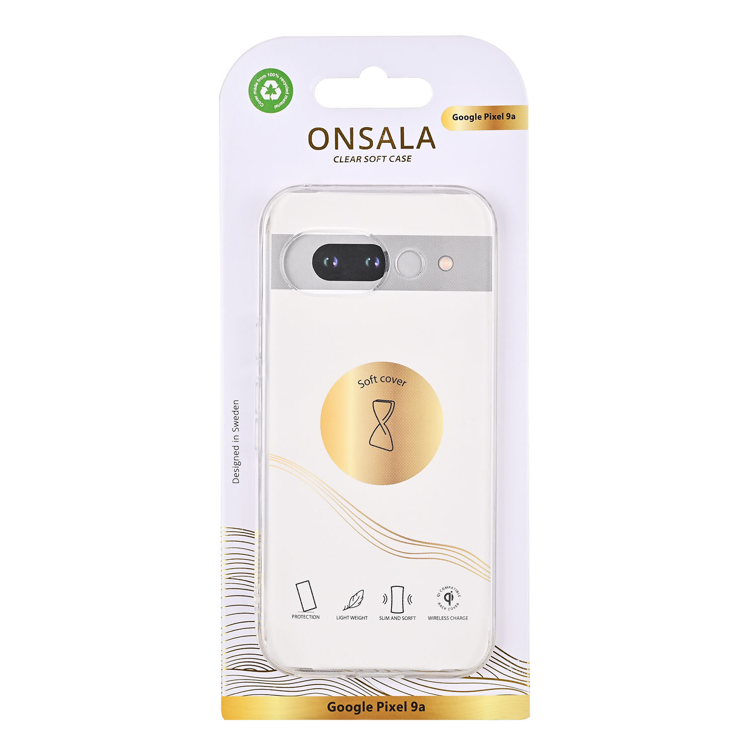 ONSALA Back Recycled Clear Case TPU Google Pixel 9a Clear
