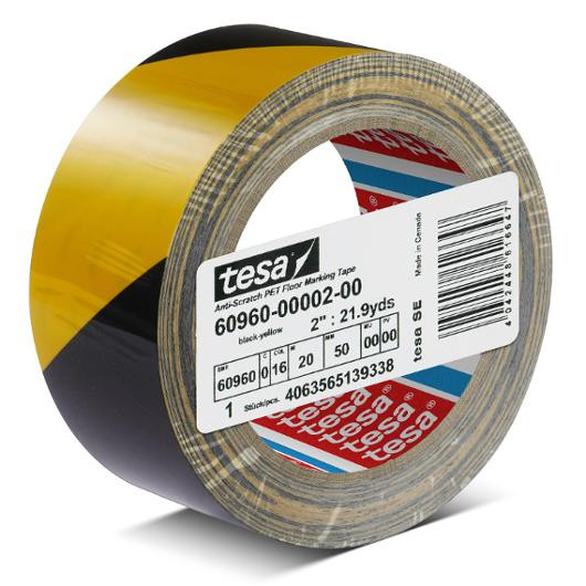 Tape Tesa Anti-Scratch Pet Gulv Sort/Gul