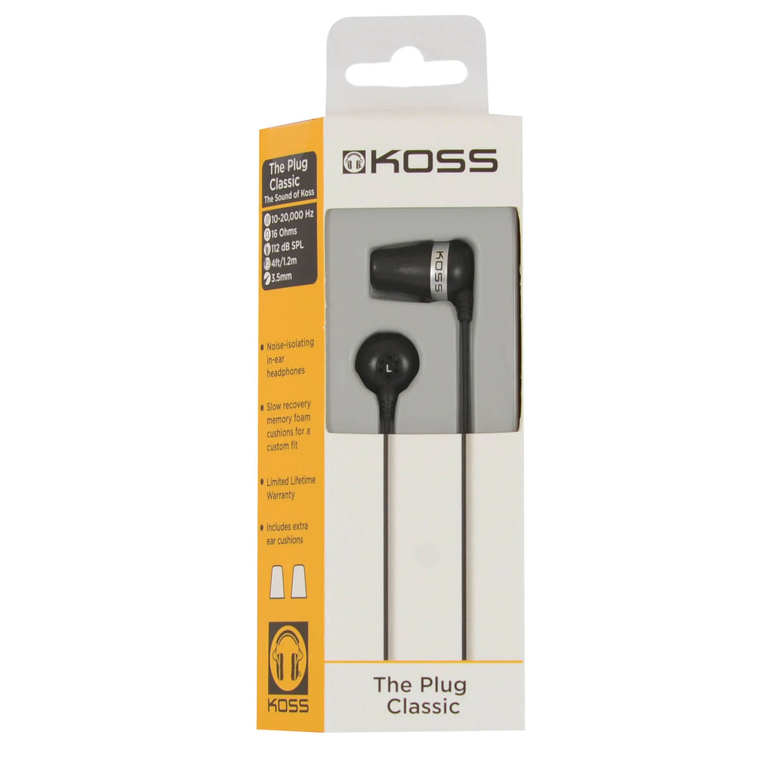 KOSS Headphone The Plug v2 In-Ear Black