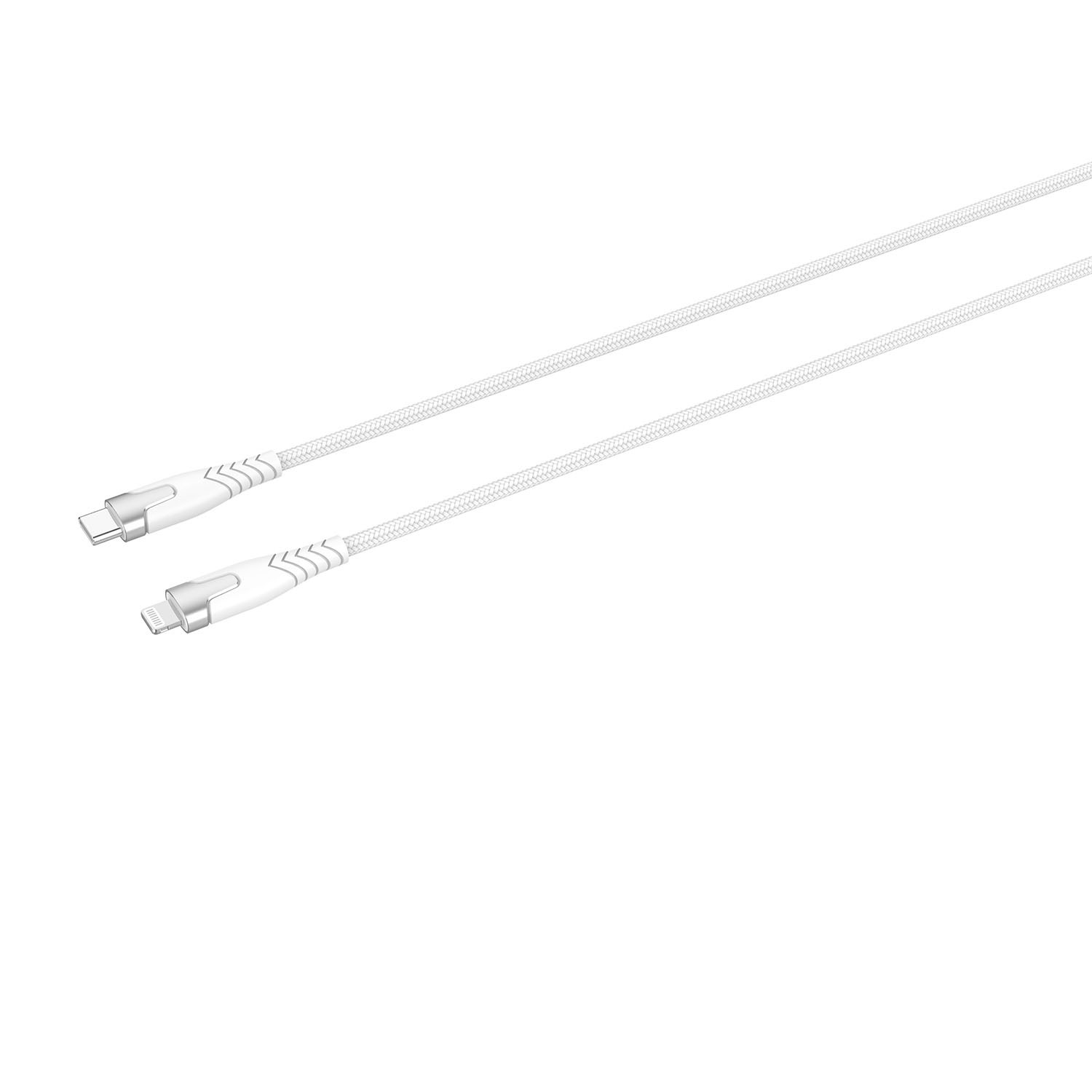 GEAR Kevlar cable PRO USB-C to Lightning 1.5m Kevlar cable with Metalhousing White