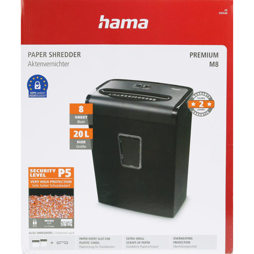 HAMA Paper Shredder Premium M8