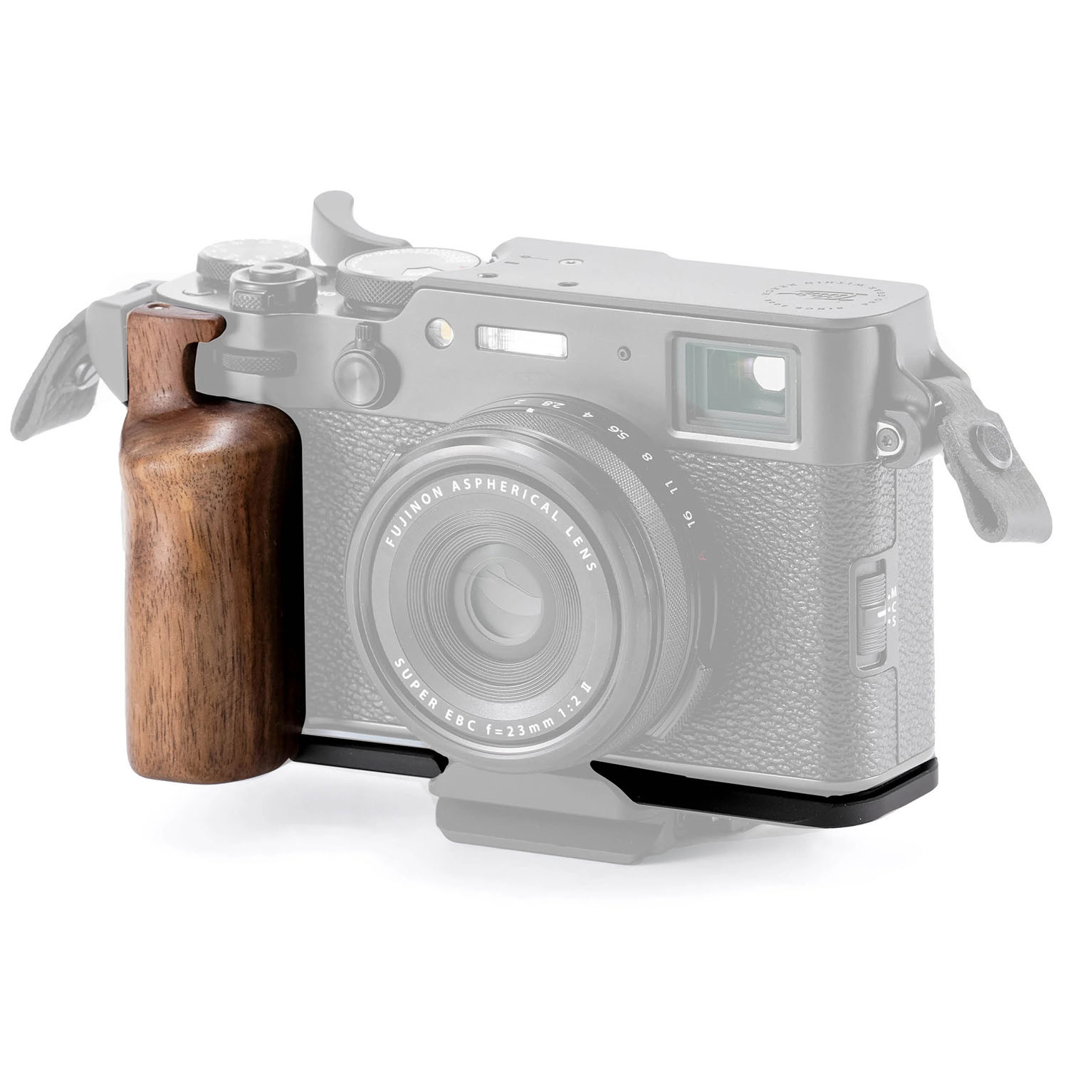 TILTA Mounting Baseplate with Wooden Grip for Fujifilm X100VI Black