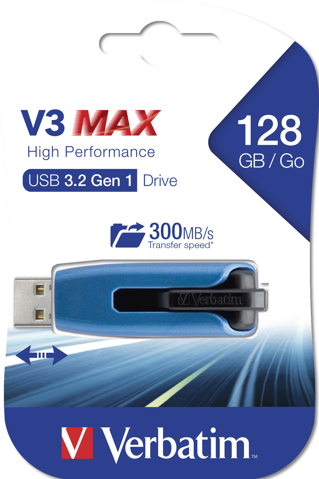 BildeVERBATIM USB DRIVE 3.0 128GB STORE ´N´ GO V3 MAX
