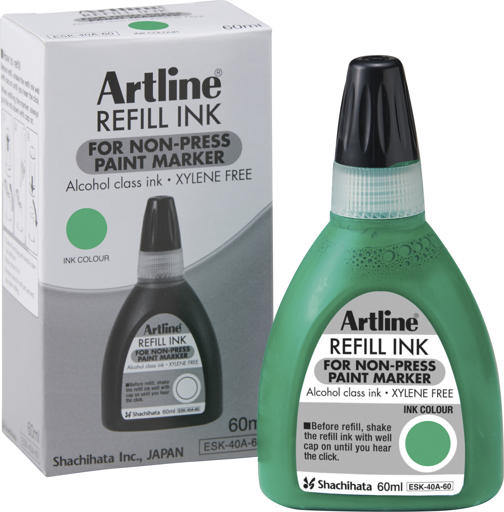 BildeArtline Non-press 437A refill ink 60ml Green