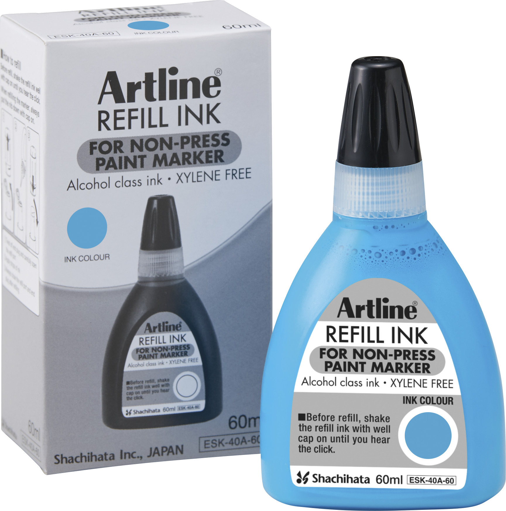 BildeArtline Non-press 437A refill ink 60ml Light Blue